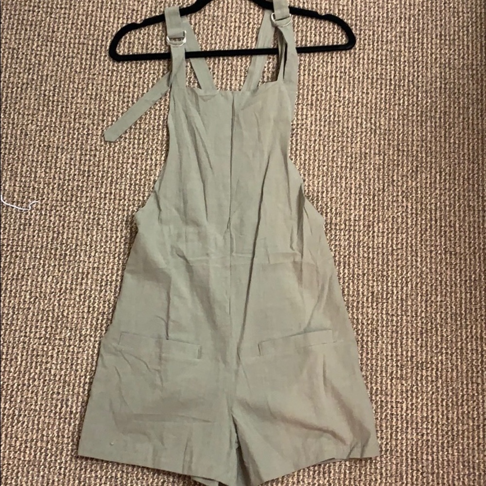NEVER WORN Army Green Overall Romper
